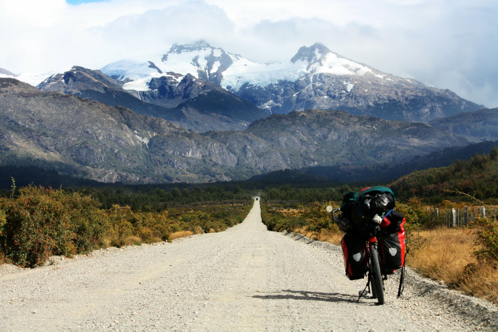 Carretera Austral in Chile with bycicle