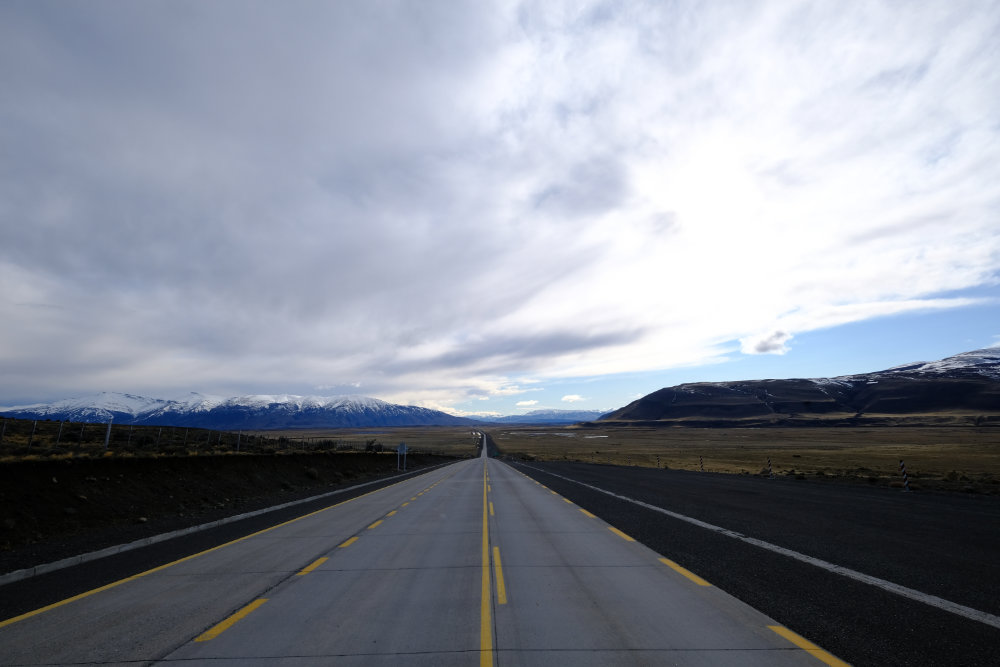 Typical empty street in Patagonia